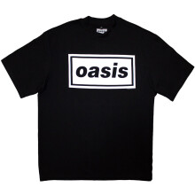 (M, Black) Oasis Decca Band Logo Limited Edition 999 Only Oversized Boxy T Shirt