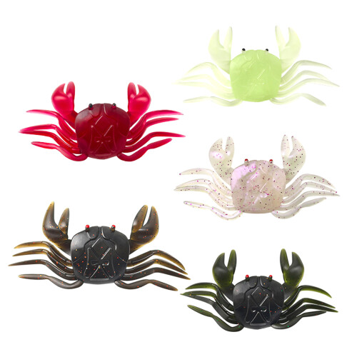 Appâts de pêche souples en forme de crabe, haute-Blanc violet 2