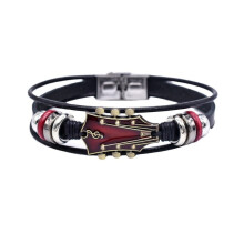 Gitaar leren armband, verstelbaar, geschikt voor 6-8 inch (15-20 cm)