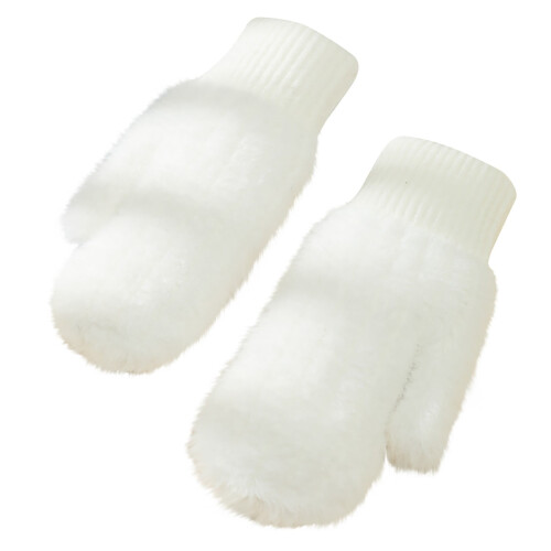 Unisex-Strickhandschuhe aus Wolle, winddicht, warm, dick gefüttert