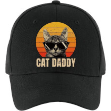 Gorra de béisbol vintage Cat Daddy, ajustable, de poliéster, unisex.