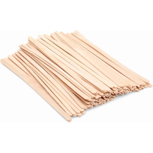 Kaffeomrörare i björkträ 7,5 cm 100-pack