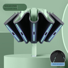 Saphirblauer, automatischer Umkehrschirm, 20-rippiges Polyester