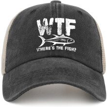 Gorra de camionero con estampado de peces para mujer, estilo vintage, de malla, ideal para el verano.