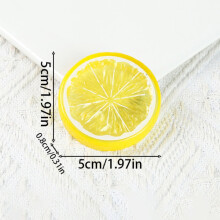 Felii artificiale de lămâie decorative din plastic, 20 buc, 4 cm