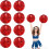 8 metalliske cheerleader-pomponer, 30 cm ringformet 1