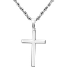 Korskjede i 18 karat gullbelagt sterlingsølv, unisex,