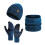 3-teiliges Strickset mit Farbblockmuster: Mütze, Schal, Handschuhe 2