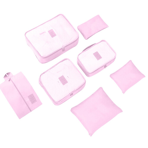 7-teiliges Set rosa Packwürfel – Leichtes Reisegepäck 2