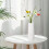 White Plastic Imitation Glazed Vase 20cm 2