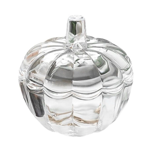 Glass pumpkin candy jar with lid 1 piece 1