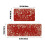Valentine's Day kitchen mat set red polyester 2 pcs 3