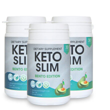 3x KETOSLIM BENTO - Emagrecimento eficaz, queima de gordura, redução de 30 kg