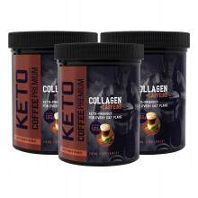3x Keto Coffee Premium - Suplemento de proteína para suporte à perda de peso 120g