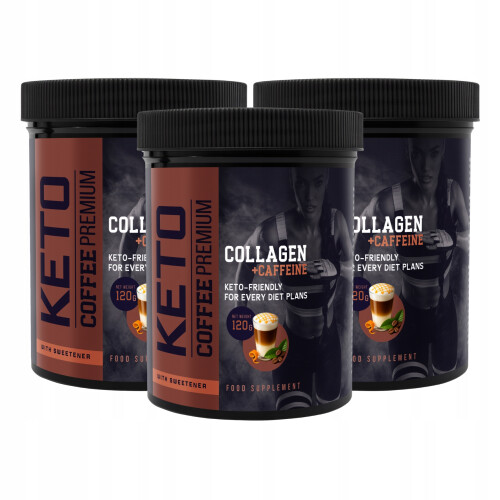 3x Keto Coffee Premium - Συμπλήρωμα πρωτεΐνης για την υποστήριξη της απώλειας βάρους 120g