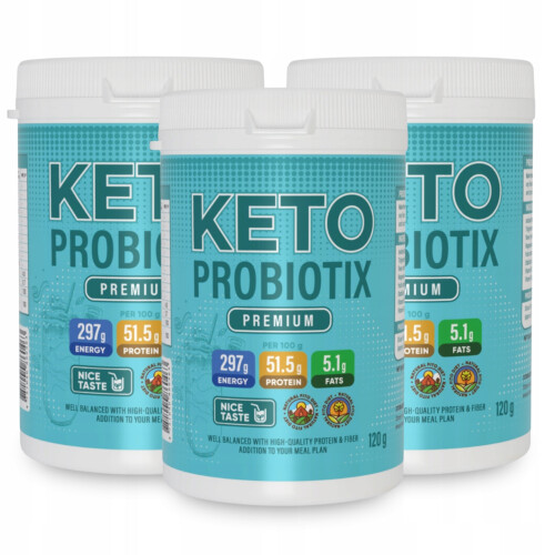 3x KETO PROBIOTIX PROBIOTIC - Kosttilskud til vægttab 120g