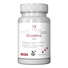 Diabetins Max Dietary Supplement - Capsules avec Chromium, White Mulberry et Zinc 30 pcs. - Toutes les plantes