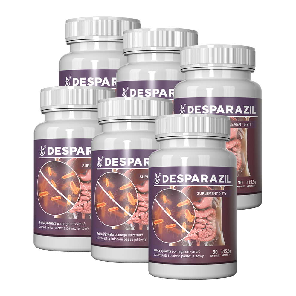 Desparazil - helps maintain a healthy gut and facilitates intestinal transit 180 capsules