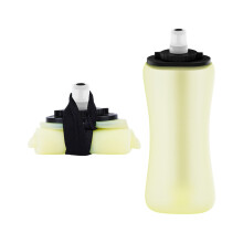 Flexible Silicones Water Bottles Leakproof For Outdoor-Yellow