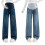 Trendy Pregnancy Fabric Pants Bootcut Maternity-Navy Blue M 2