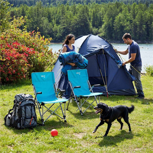 Folding Tourist Chair, Blue, Compact and Portable 1