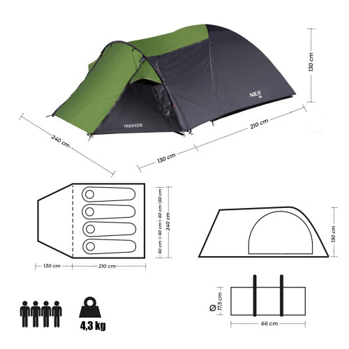 Camping Tent, 2-Person, Lightweight, Waterproof 1