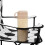 Opvouwbare stoel, wit-zwart, draagbaar, compact 5