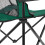Sedia da campeggio pieghevole, verde-nero 4