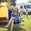 Folding Tourist Chair, Blue-Gray, Compact Design 2