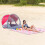 Pop-Up-Strandzelt, Rot-Grau, UV-Schutz 2