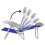 Folding Tourist Chair, Blue-Gray, Compact Design 4