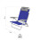 Folding Tourist Chair, Blue-Gray, Compact Design 5