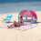 Pop-Up-Strandzelt, Rot-Grau, UV-Schutz 4