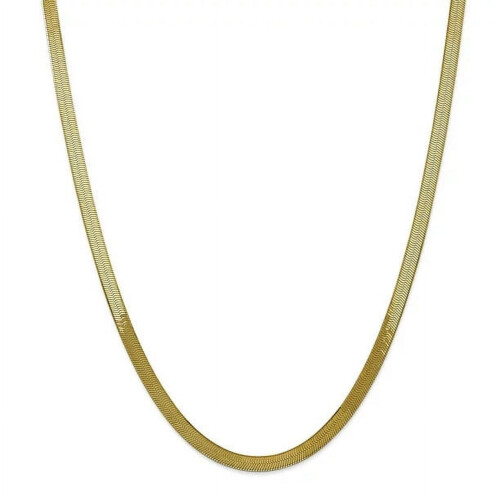 Collar de espiga chapado en oro de 18 quilates, 18"
