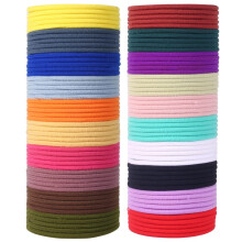 Zwarte haarelastiekjes voor dames, 4 mm diameter, 100 stuks