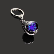 Porte-clés Scorpion avec pendentif en cristal et pierre précieuse