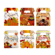 Cajas de dulces de Acción de Gracias – Calabaza naranja y hoja de arce,