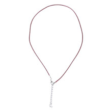 Leren koordketting van 1,5 mm met karabijnsluiting