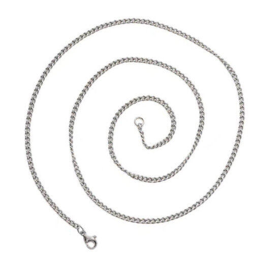 Herrenkette aus Edelstahl, 3 mm, 60 cm