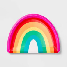 Regenboogvormige papieren snackbordjes (10 stuks)