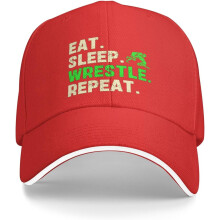 Eat Sleep Wrestle Repeat Baseball Cap Unisex