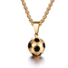 3D voetbalhanger ketting van roestvrij staal
