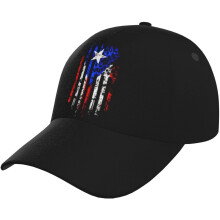Gorra de béisbol con la bandera de Puerto Rico y sombrero para el sol ajustable