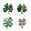 Ensemble de 4 broches trèfle à quatre feuilles en alliage 1