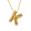 Gold-Plated Bubble Letter Necklace – Initial Pendant on 1
