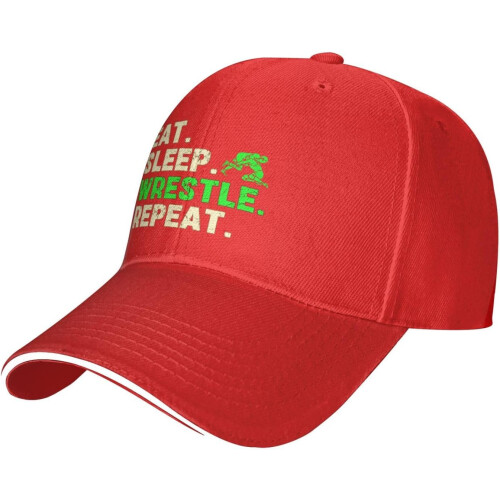 Eat Sleep Wrestle Repeat Baseball Cap Unisex 1