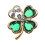 Ensemble de 4 broches trèfle à quatre feuilles en alliage 5