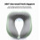 Cuscino da viaggio per il collo a forma di U in memory foam verde chiaro 3