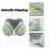 Cuscino da viaggio per il collo a forma di U in memory foam verde chiaro 4