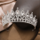 Diadema da sposa blu con cristalli e pietre preziose. 2